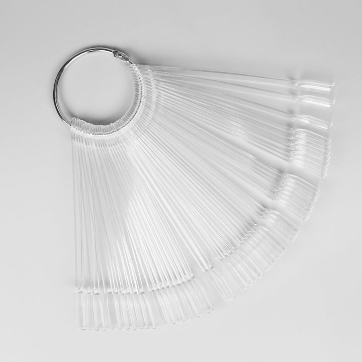 Apex® Professional 50pcs Nail Colour Display Ring (Clear, 50 Tips)