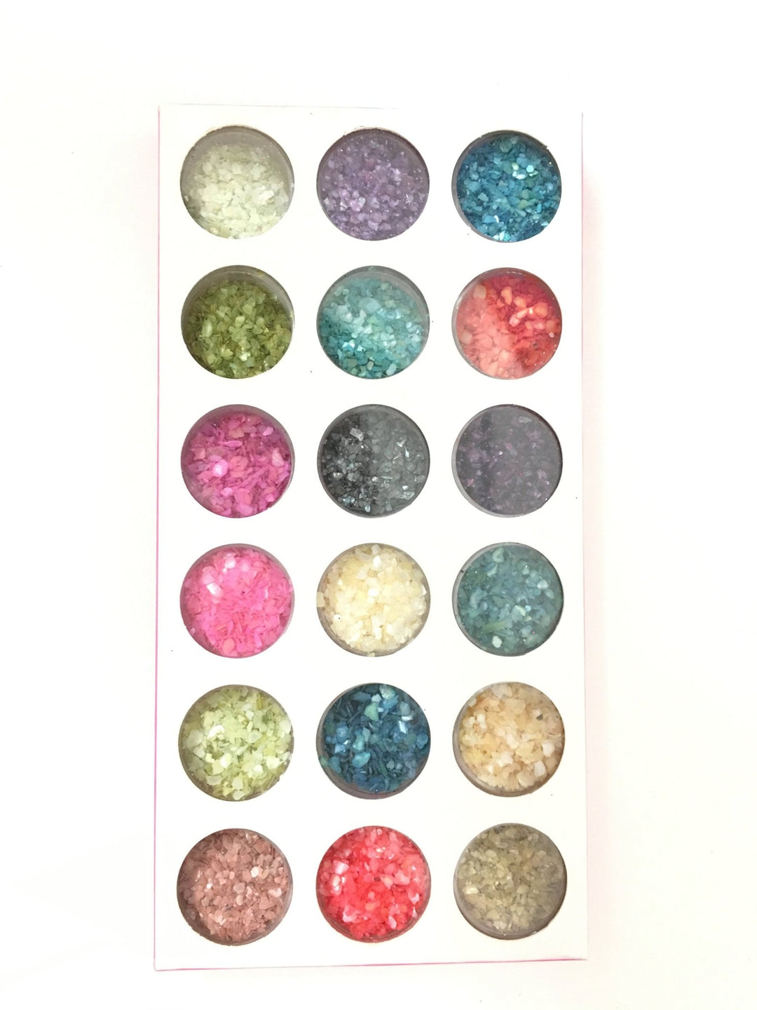 18 Glitter Iridescent Nail Art Sheet Flakes