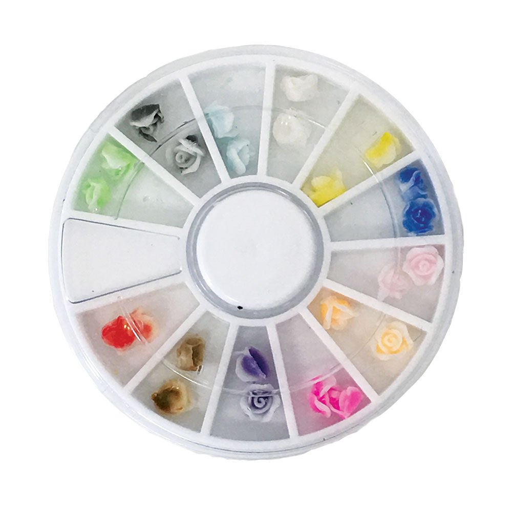 12 Colours Nail Art Rhinestones (Rose)