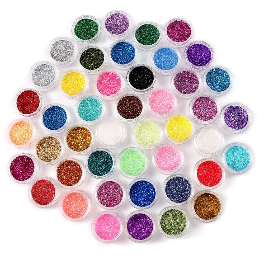 45 Mix Colour Glitter Powder Nail Art