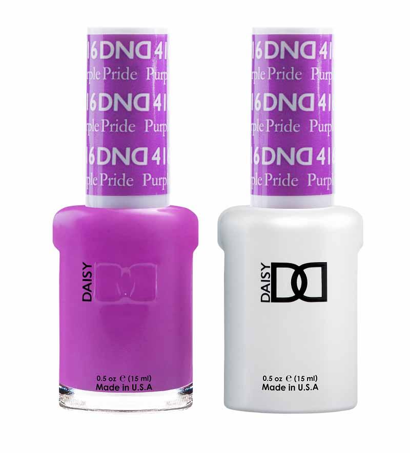 DND DUO Nail Lacquer and UV|LED Gel Polish Purple Pride 416 (2 x 15ml)