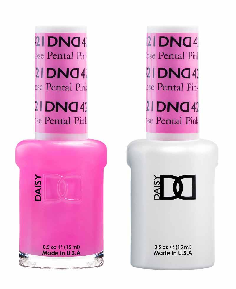 DND DUO Nail Lacquer and UV|LED Gel Polish Rose Petal  421 (2 x 15ml)