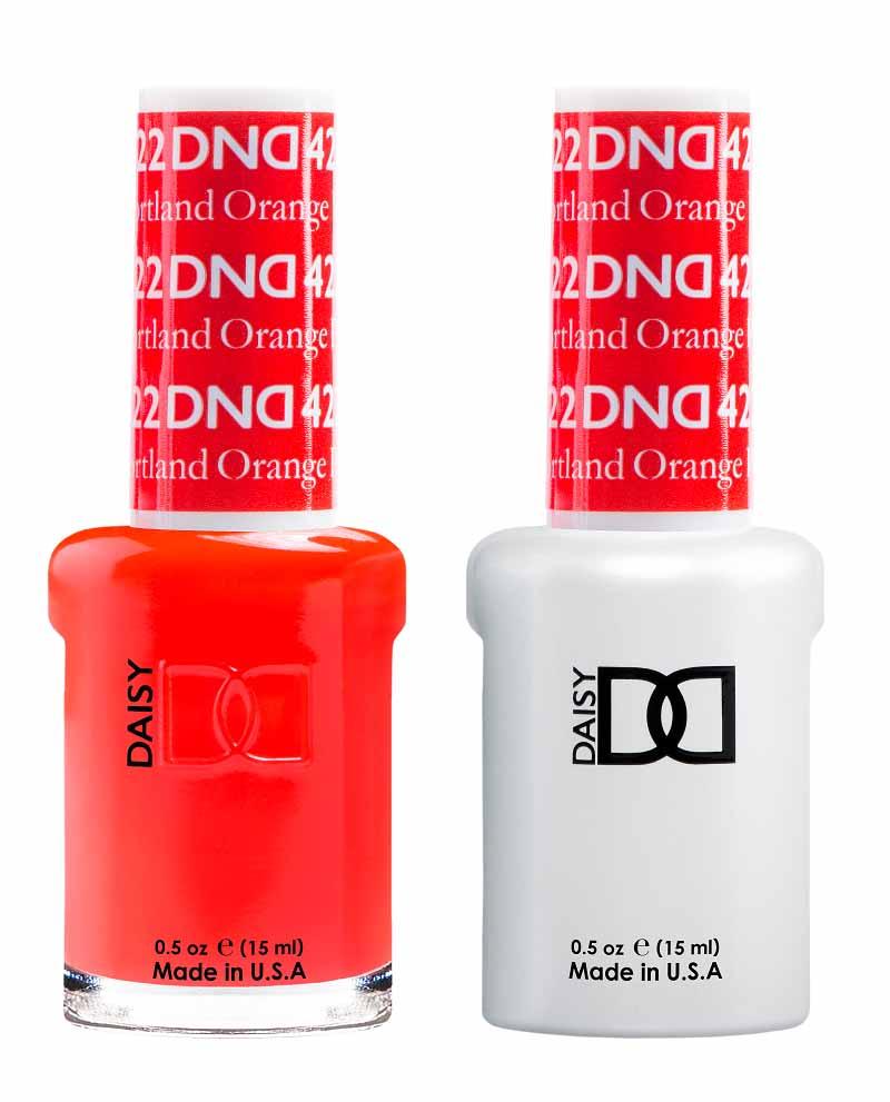 DND DUO Nail Lacquer and UV|LED Gel Polish Portland Orange 422 (2 x 15ml)