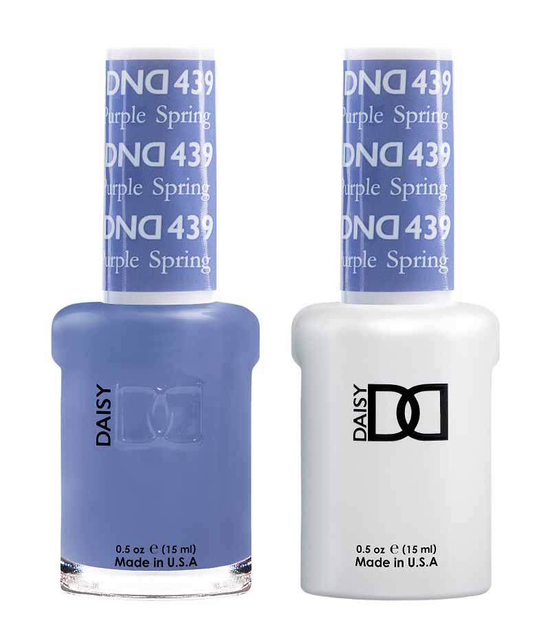 DND DUO Nail Lacquer and UV|LED Gel Polish Purple Spring 439 (2 x 15ml)