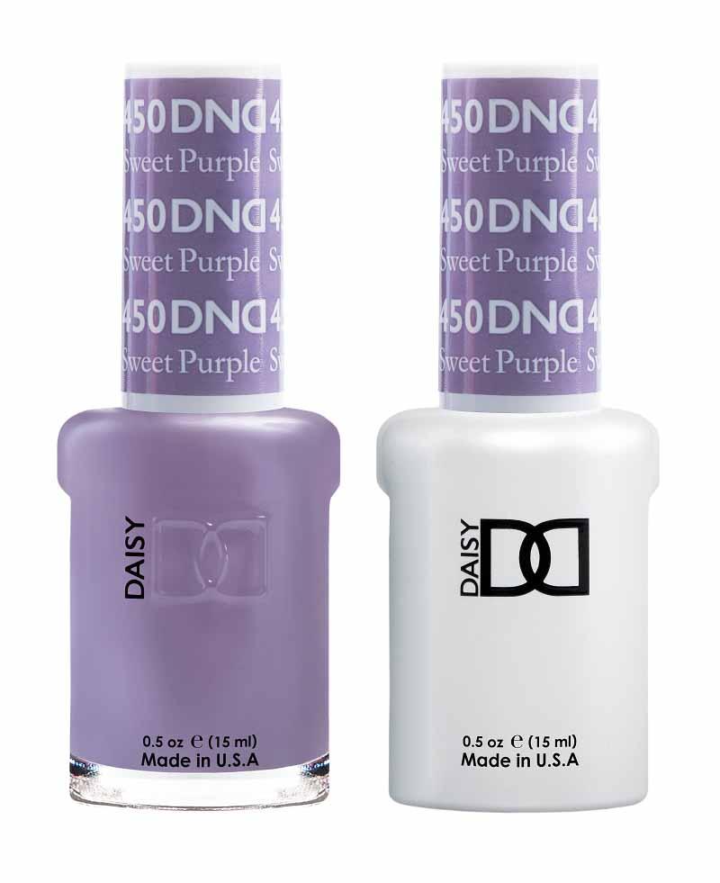 DND DUO Nail Lacquer and UV|LED Gel Polish Sweet Purple 450 (2 x 15ml)