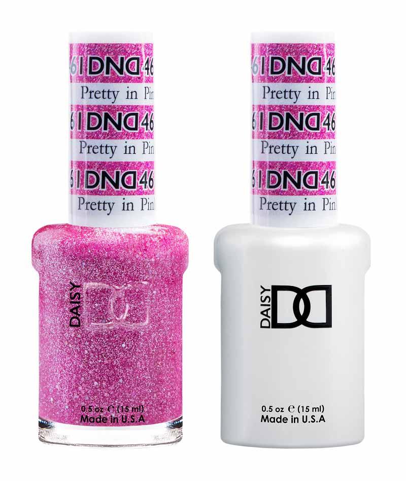 DND DUO Nail Lacquer and UV|LED Gel Polish Pretty In Pink 461 (2 x 15ml)