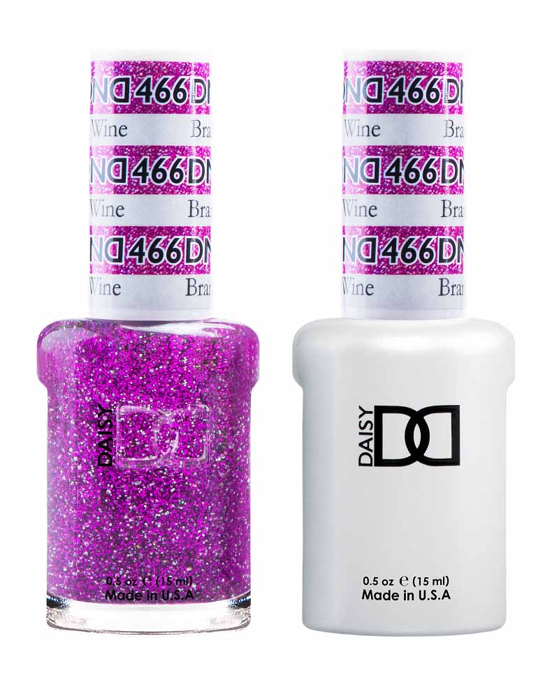 DND DUO Nail Lacquer and UV|LED Gel Polish Brandy Wine 466 (2 x 15ml)