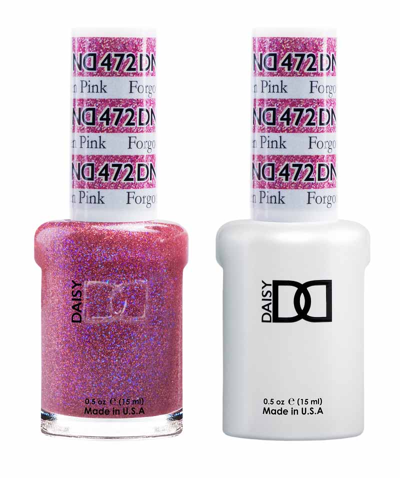DND DUO Nail Lacquer and UV|LED Gel Polish Forgotten Pink 472 (2 x 15ml)