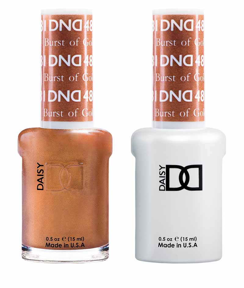 DND DUO Nail Lacquer and UV|LED Gel Polish Burst of Gold 481 (2 x 15ml)