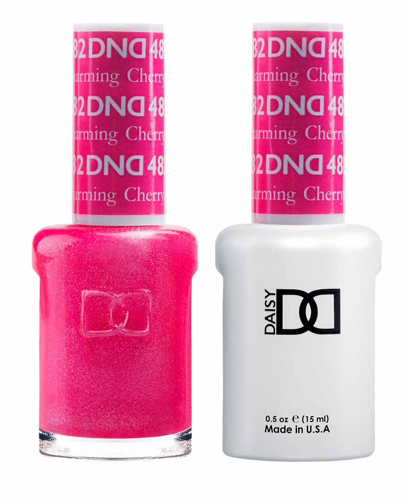 DND DUO Nail Lacquer and UV|LED Gel Polish Charming Cherry 482 (2 x 15ml)