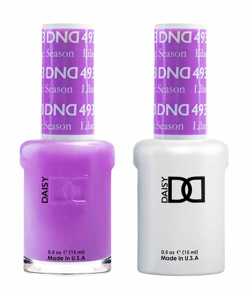 DND DUO Nail Lacquer and UV|LED Gel Polish Lilac Season  493 (2 x 15ml)