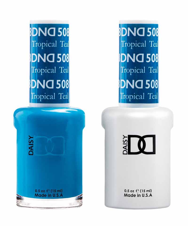 DND DUO Nail Lacquer and UV|LED Gel Polish Tropical Teal 508 (2 x 15ml)