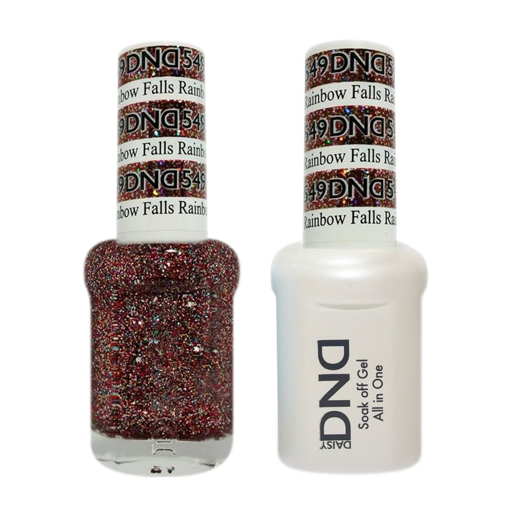 DND DUO Nail Lacquer and UV|LED Gel Polish Rainbow Falls, Hi 549 (2 x 15ml)