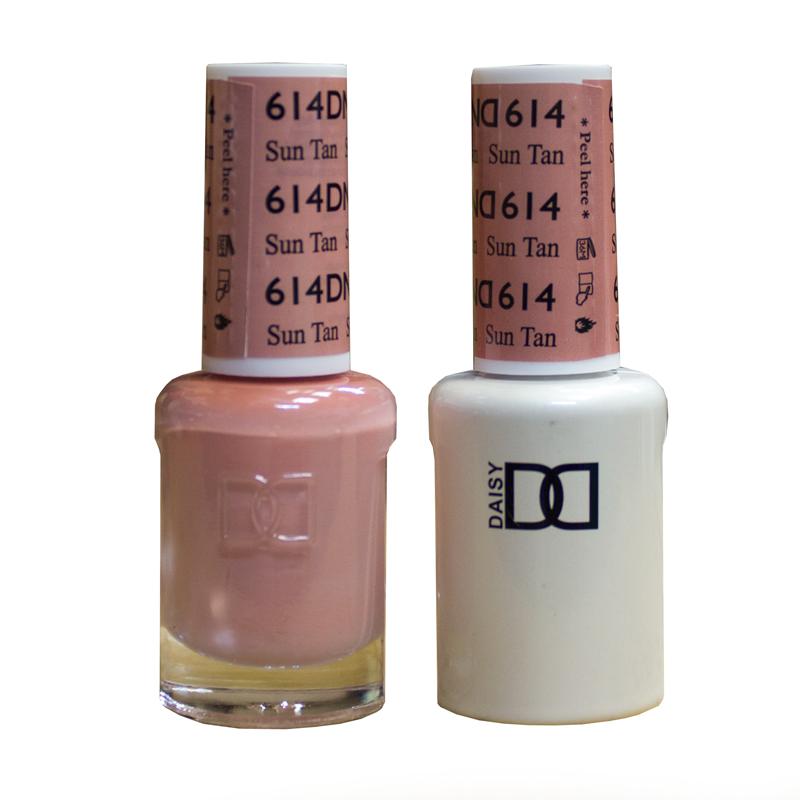 DND DUO Nail Lacquer and UV|LED Gel Polish Sun Tan 614 (2 x 15ml)