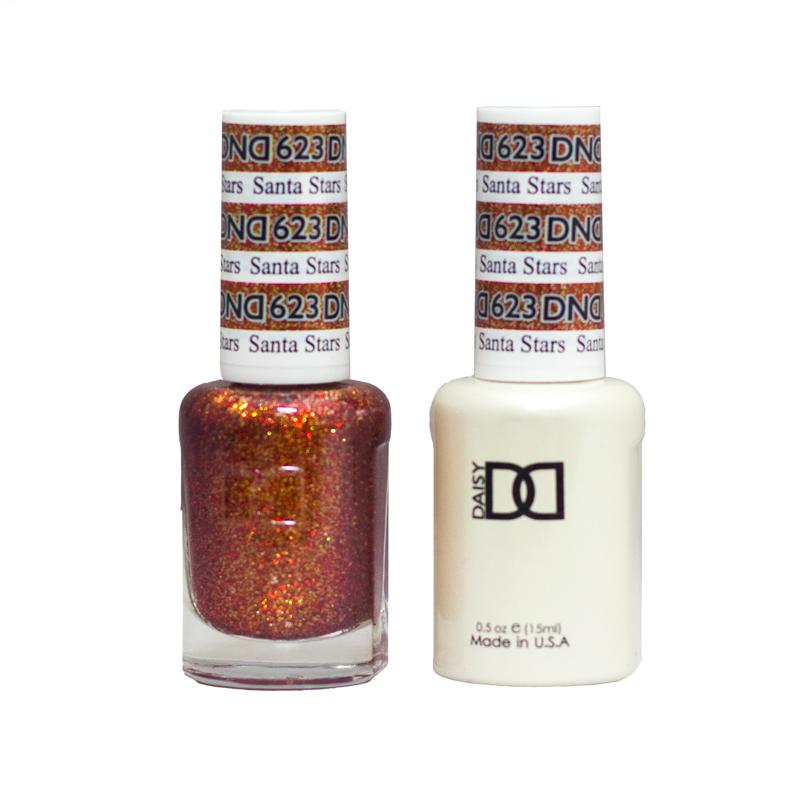 DND DUO Nail Lacquer and UV|LED Gel Polish Santa Stars 623 (2 x 15ml)