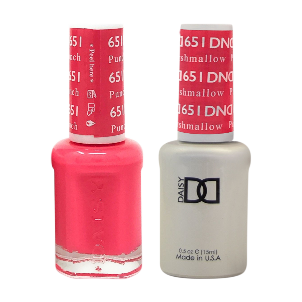 DND DUO Nail Lacquer and UV|LED Gel Polish Punch Marshmellow 651 (2 x 15ml)