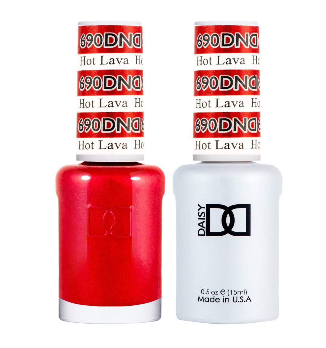DND DUO Nail Lacquer and UV|LED Gel Polish Hot Lava 690 (2 x 15ml)