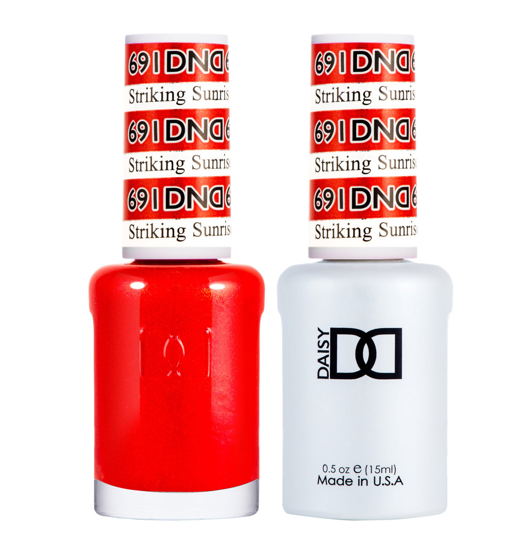 DND DUO Nail Lacquer and UV|LED Gel Polish Striking Sunrise 691 (2 x 15ml)
