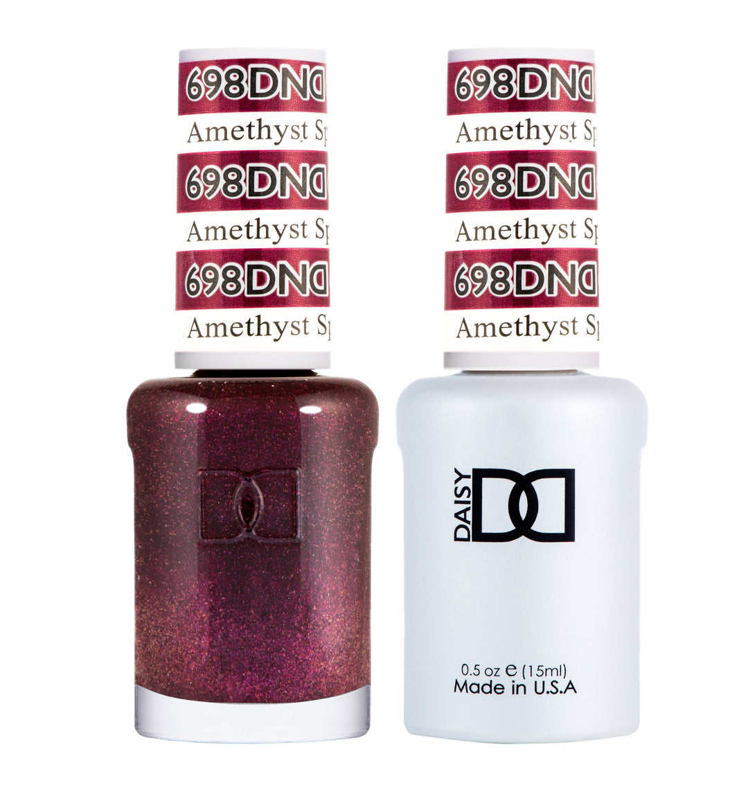 DND DUO Nail Lacquer and UV|LED Gel Polish Amethyst Sparkles 698 (2 x 15ml)