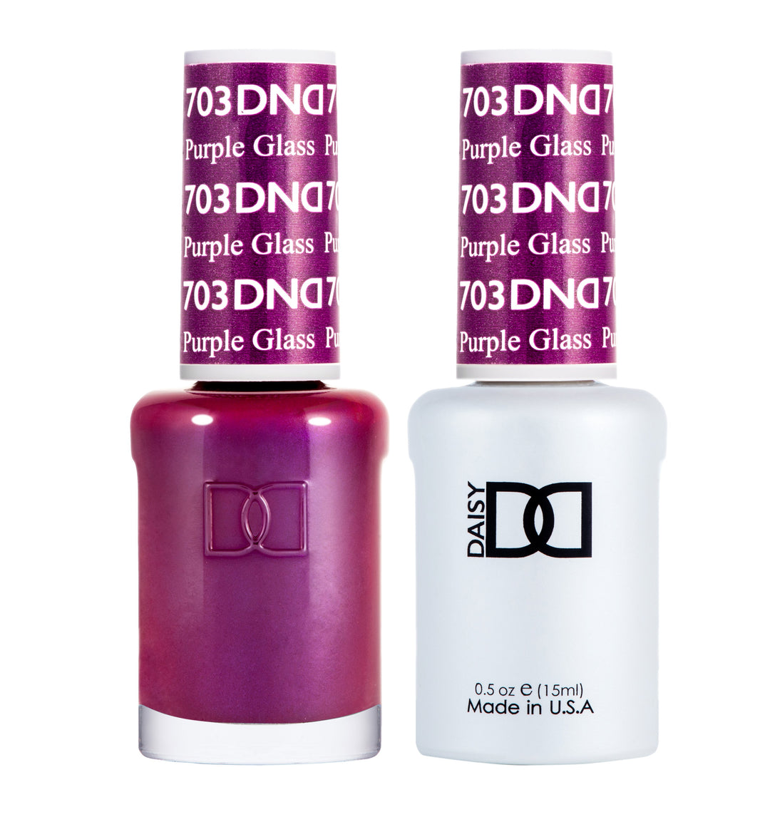 DND DUO Nail Lacquer and UV|LED Gel Polish Purple Glass 703 (2 x 15ml)