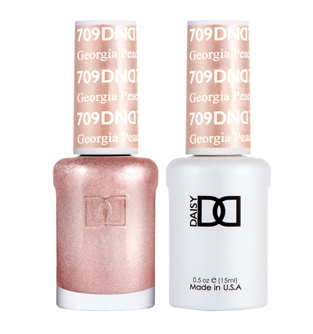 DND DUO Nail Lacquer and UV|LED Gel Polish Georgia Peach 709 (2 x 15ml)