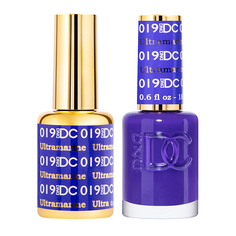 DND DUO Nail Lacquer and UV|LED Gel Polish Ultramarine DC019 (18ml)