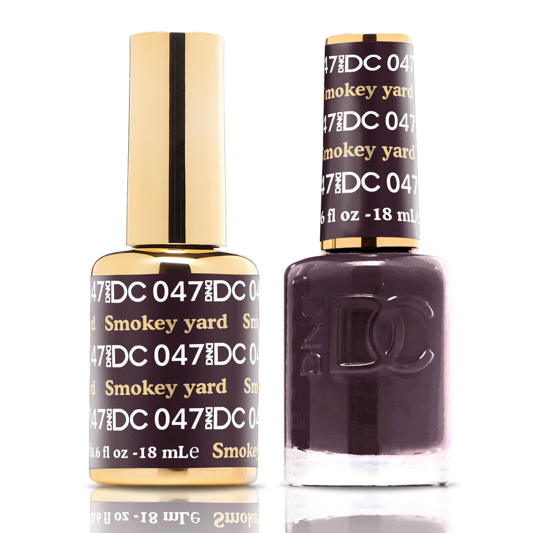 DND DUO Nail Lacquer and UV|LED Gel Polish Smokey Yard DC047 (18ml)