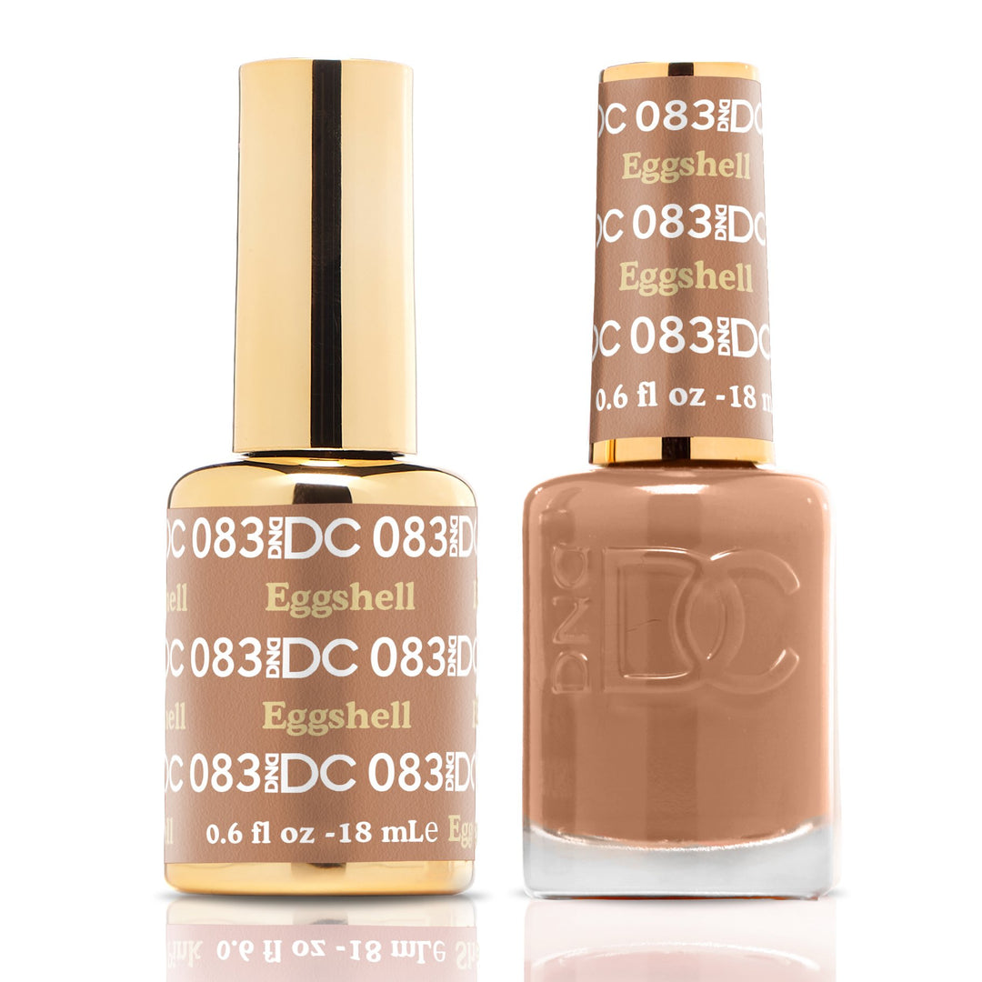 DND DUO Nail Lacquer and UV|LED Gel Polish Eggshell DC083 (18ml)