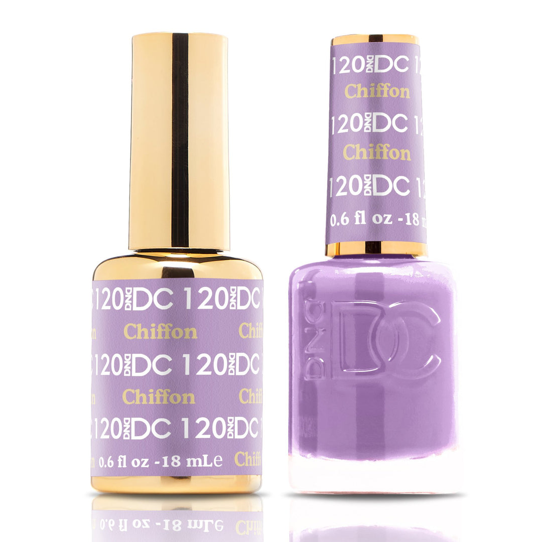 DND DUO Nail Lacquer and UV|LED Gel Polish Chiffron DC120 (18ml)