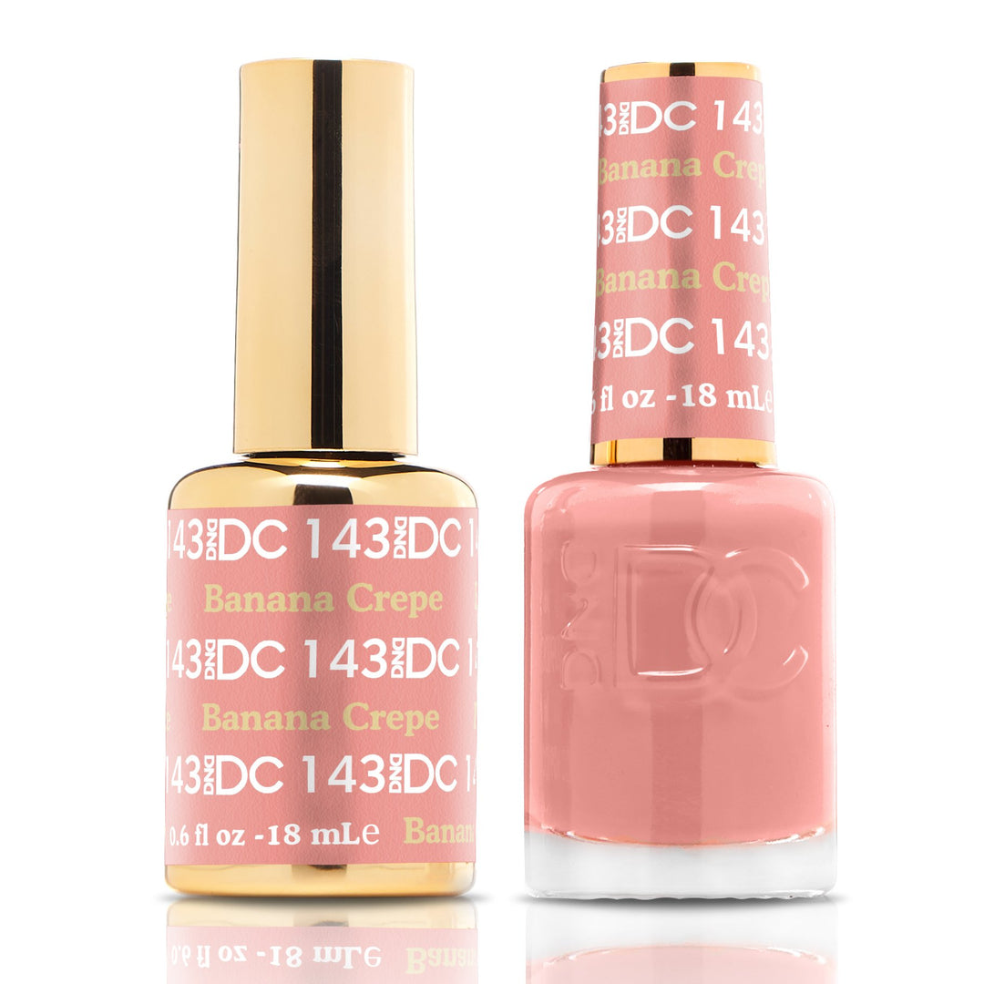DND DUO Nail Lacquer and UV|LED Gel Polish Banana Crepe DC143 (18ml)