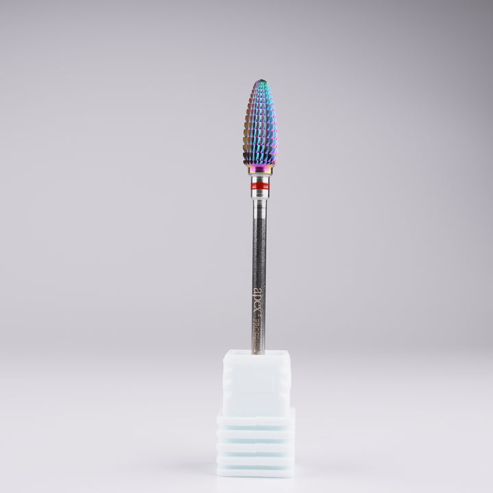 Apex® Professional Tungsten Carbide Electric Nail Drill Bit (Rainbow, Large Cone)