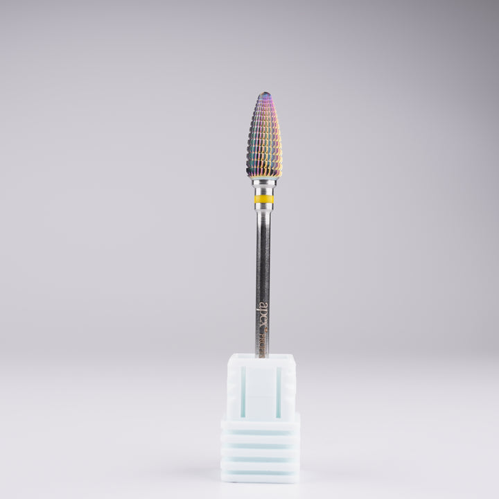 Apex® Professional Tungsten Carbide Electric Nail Drill Bit (Rainbow, Large Cone)