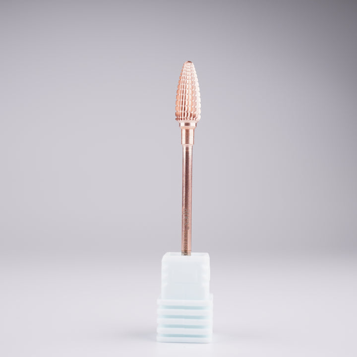 Apex® Professional Tungsten Carbide Electric Nail Drill Bit (Rose Gold, Large Cone)