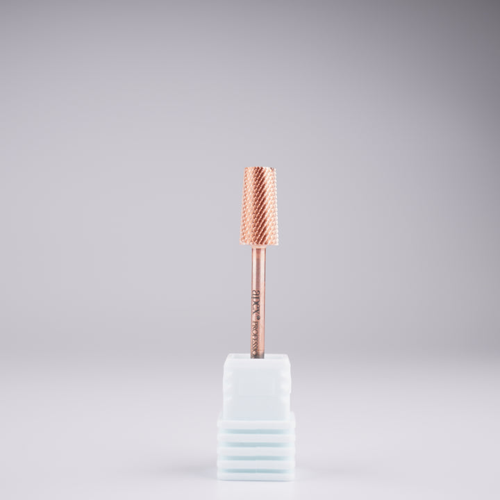 Apex® Professional Tungsten Carbide Electric Nail Drill Bit (Rose Gold, Large Tapered Barrel)