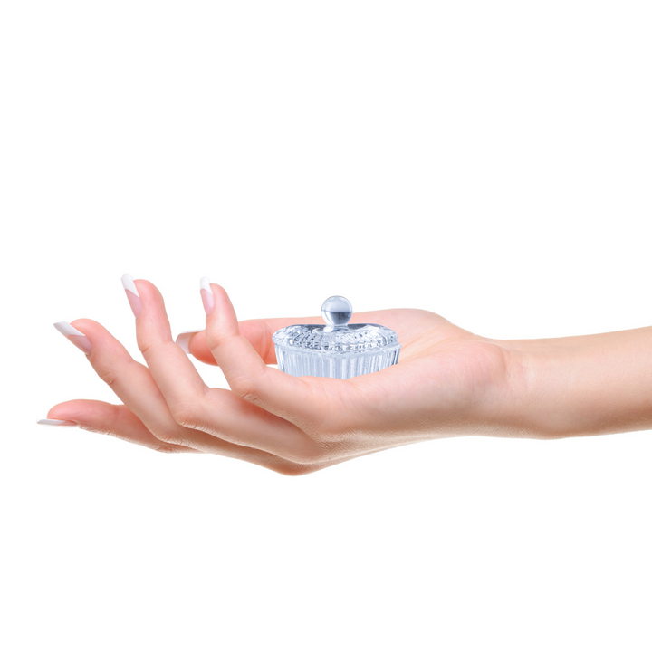 Glass Dappen Dish with Lid (Mini Heart, 10ml)