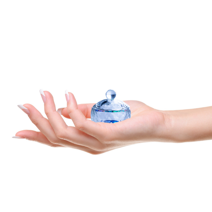 Glass Dappen Dish with Lid (Peacock Bowl, 10ml)