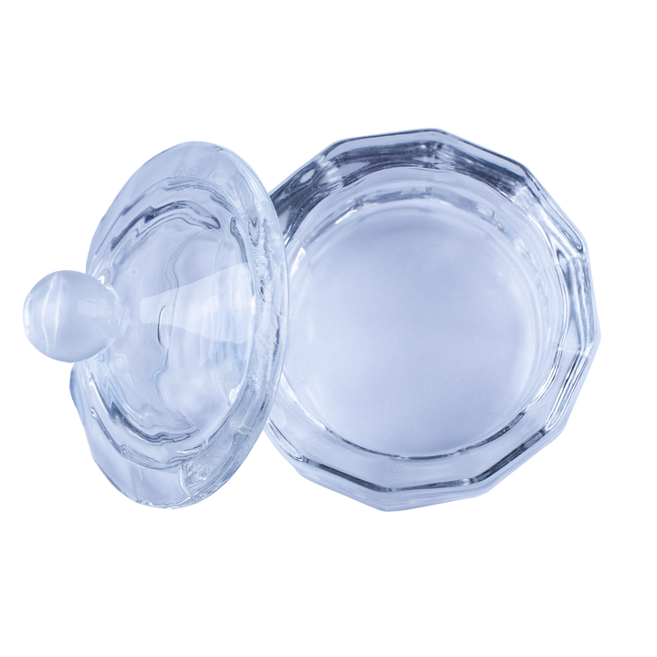 Glass Dappen Dish with Lid (12 sided, 10ml)