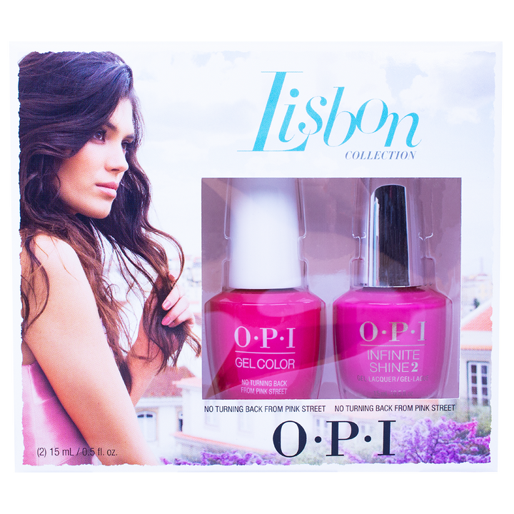 OPI UV|LED Gel Colour and Infinite Shine Lacquer Pairing - No turning Back From Pink Street