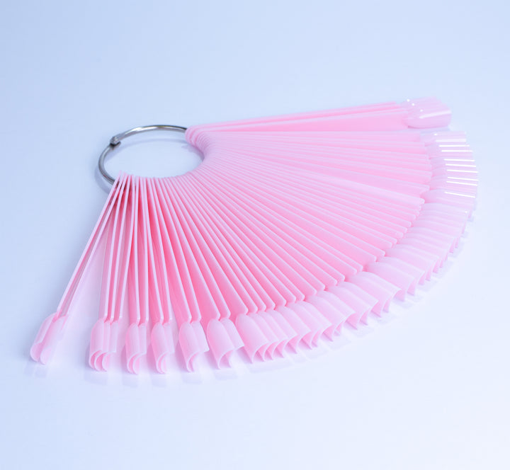 Apex® Professional 50pcs Nail Colour Display Ring (Pink 50 Tips)