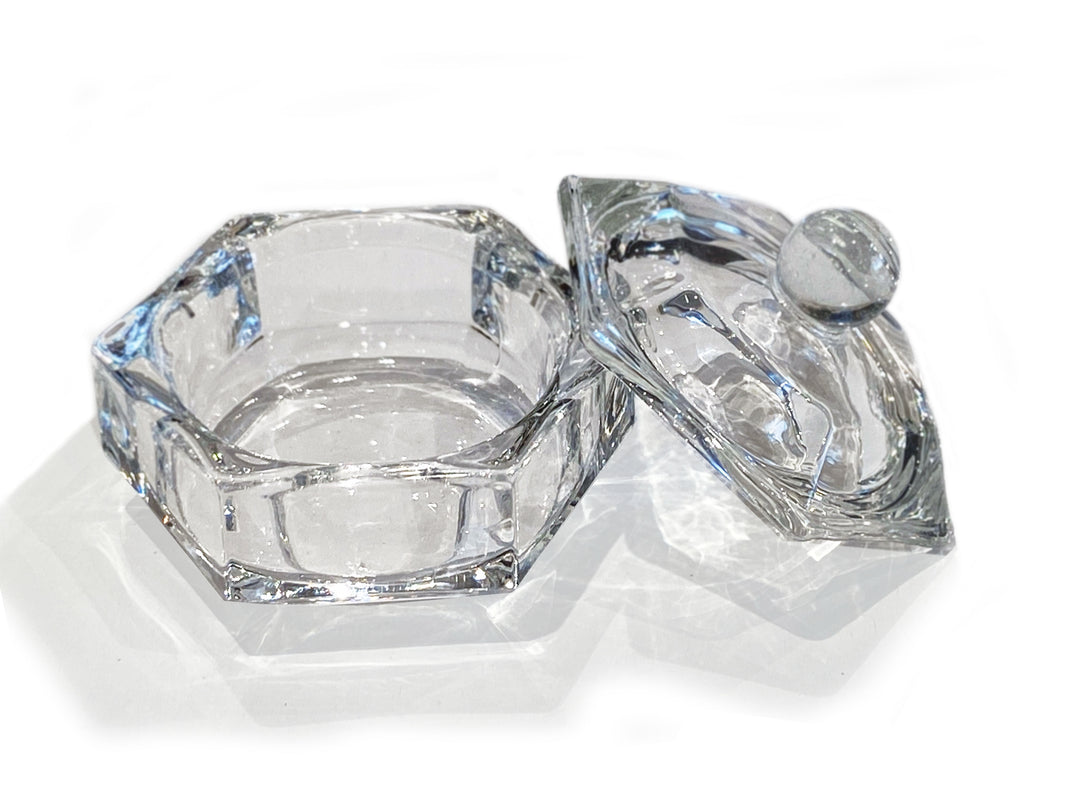 Glass Dappen Dish with Lid (Hexagon, 10ml)