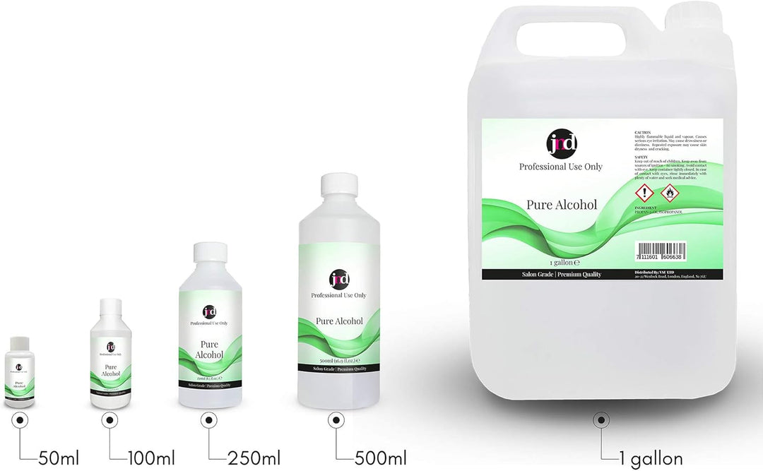 JND Pure Alcohol Prep & Wipe Salon Nails 1000ml