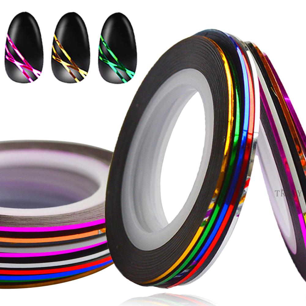 Various Coloured Nail Art Sticker Tape Strips