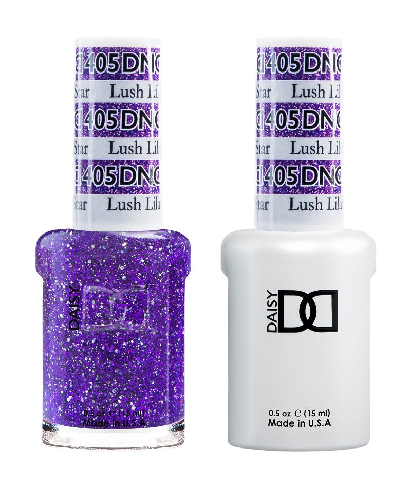 DND DUO Nail Lacquer and UV|LED Gel Polish Lush Lilac Star  405 (2 x 15ml)