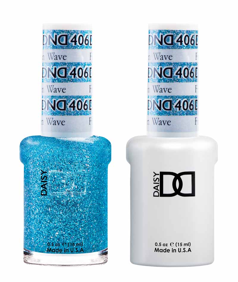 DND DUO Nail Lacquer and UV|LED Gel Polish Frozen Wave  406 (2 x 15ml)