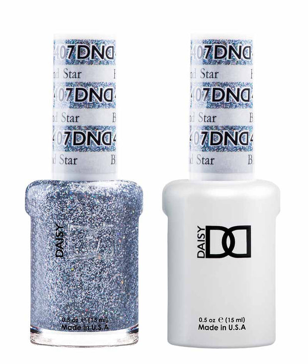 DND DUO Nail Lacquer and UV|LED Gel Polish Black Diamond Star  407 (2 x 15ml)