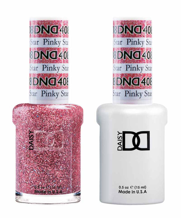 DND DUO Nail Lacquer and UV|LED Gel Polish Pinky Star  408 (2 x 15ml)