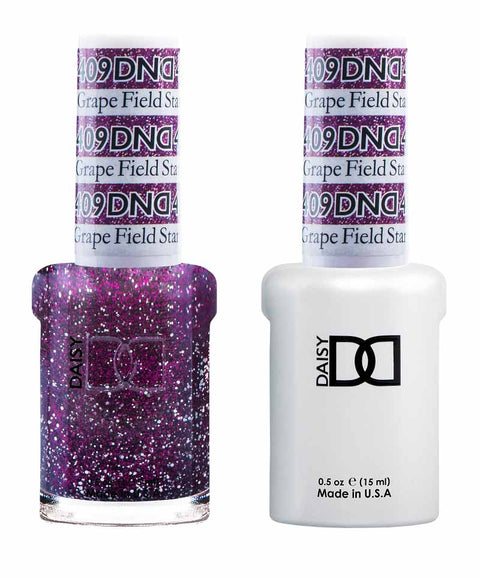 DND DUO Nail Lacquer and UV|LED Gel Polish Grape Field Star  409 (2 x 15ml)