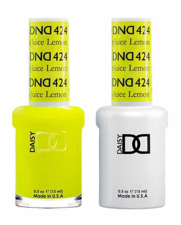 DND DUO Nail Lacquer and UV|LED Gel Polish Lemon Juice -424 (2 x 15ml)