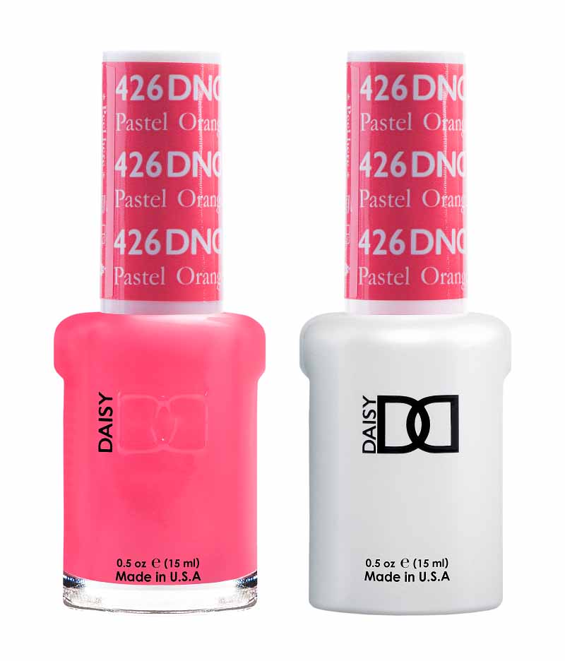 DND DUO Nail Lacquer and UV|LED Gel Polish Pastel Orange  426 (2 x 15ml)