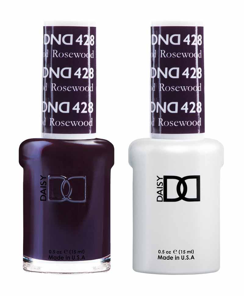 DND DUO Nail Lacquer and UV|LED Gel Polish Rosewood  428 (2 x 15ml)